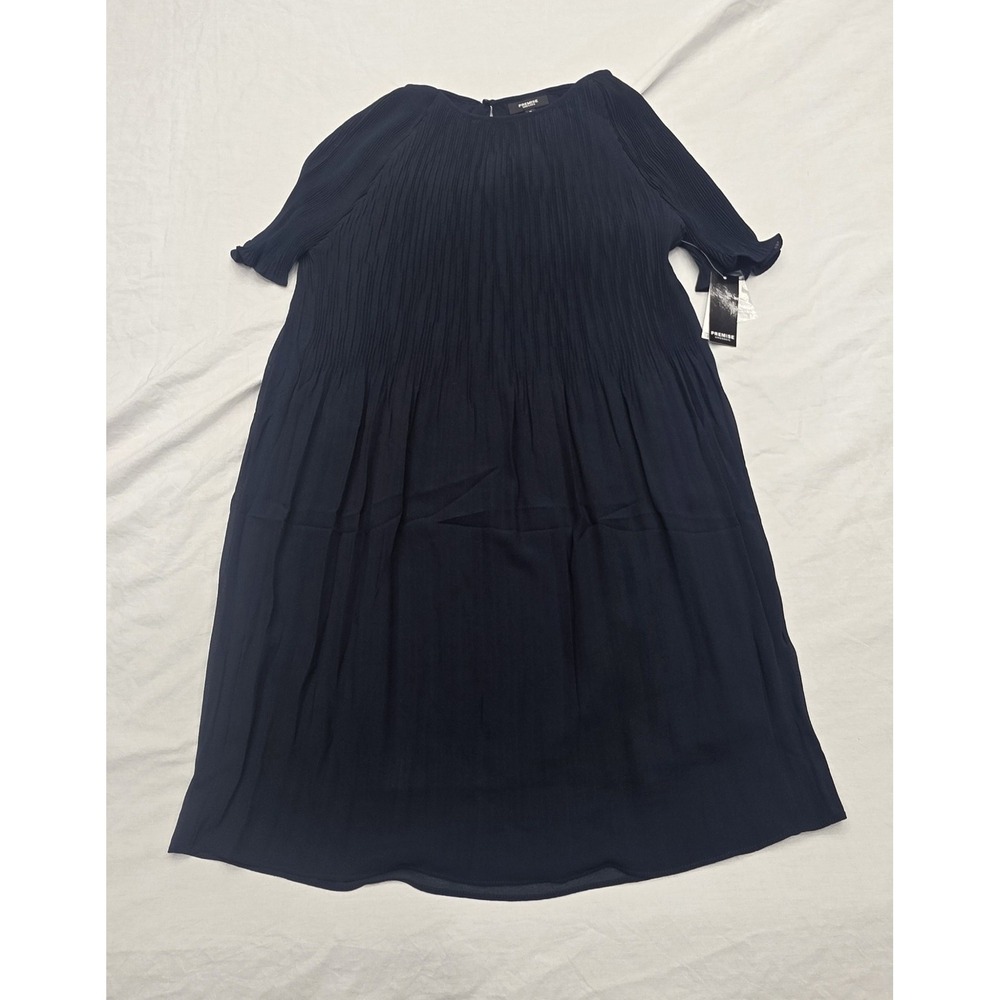 Premise Dresses Pleated Shift Navy Dress Size Medium New With Tags